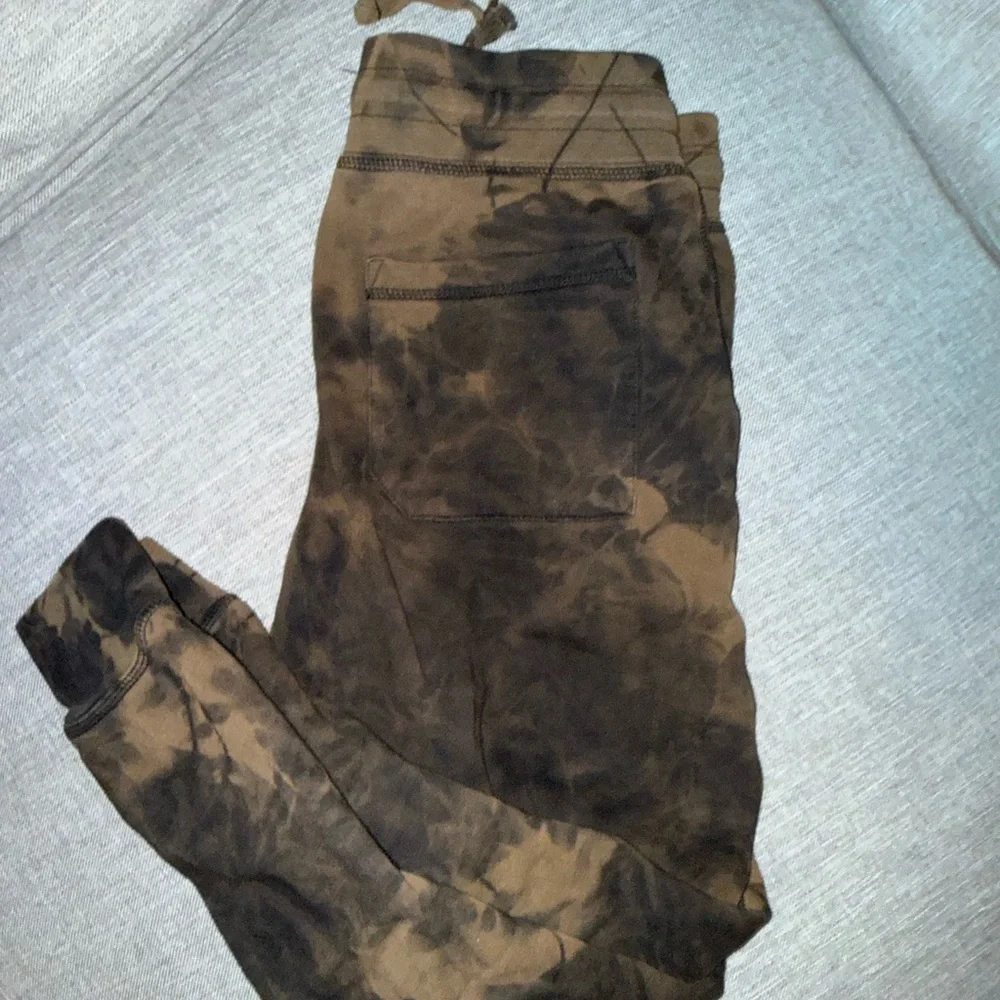 Tie-Dye Brown/Black Women’s Sweatpants with Graphic - Picture 2 of 3